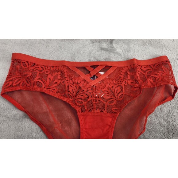 Adore Me Medium Molten Lava Red Diara Hipster Panty NWT - Picture 2 of 8